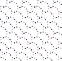 Seamless pattern in charmed lilac, violet and purple stars on white background for plaid, fabric, textile, clothes, tablecloth and other things. Vector image.