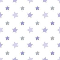 Seamless pattern with violet stars on white background for plaid, fabric, textile, clothes, cards, post cards, scrapbooking paper, tablecloth and other things. Vector image.