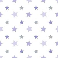 Seamless pattern with violet stars on white background for plaid, fabric, textile, clothes, cards, post cards, scrapbooking paper, tablecloth and other things. Vector image.