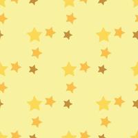 patrón impecable con estrellas amarillas y naranjas sobre fondo amarillo claro para tela escocesa, tela, textil, ropa, tarjetas, postales, papel de scrapbooking, mantel y otras cosas. imagen vectorial vector