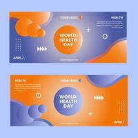 World Health Day Gradient Banner vector