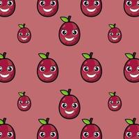 Cute funny cartoon character passion fruit on dark red background.Vector cartoon kawaii character illustration design