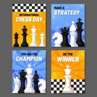 International Chess Day Card vector