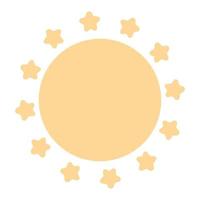 Sun baby print boho minimalist printed wall art geometric sunset print bohemian art vector artwork
