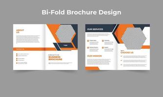 Bifold Brochure Design. Corporate business bifold brochure design template. vector