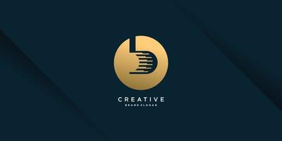 logotipo de letra con b inicial, con concepto creativo moderno premium vector parte 2