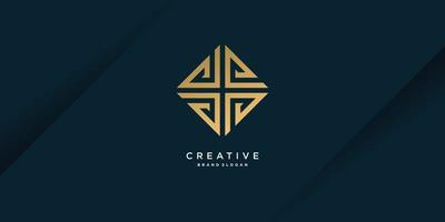 Letter S logo with modern unique golden concept for initial or company Part 12 vector