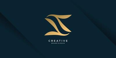 Letter Z logo with creative unique golden concept for initial or company Part 7 vector