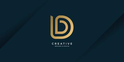 logotipo del monograma d con un concepto creativo único para empresas, empresas o personas, parte 3 vector