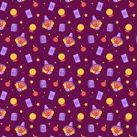 Cute Witch Background Pattern vector