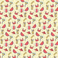 Summer Vibes Background Pattern vector