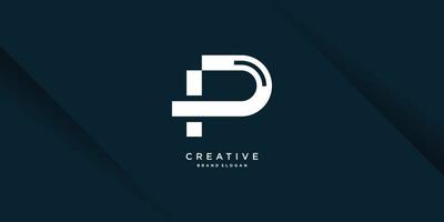 Letter P logo template with modern creative unique concept premium vector part 5