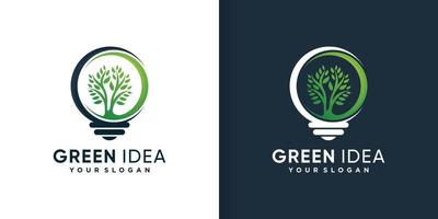 Tree logo with modern idea concept Premium Vector