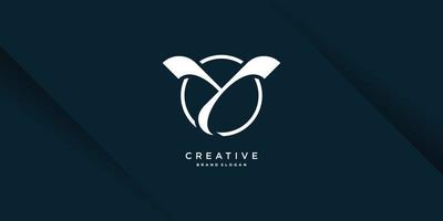 logotipo de letra inicial y con concepto creativo único premium vector parte 2