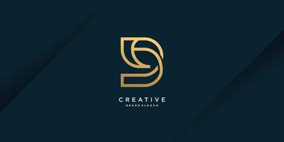 Letter S logo with modern unique golden concept for initial or company Part 20 vector