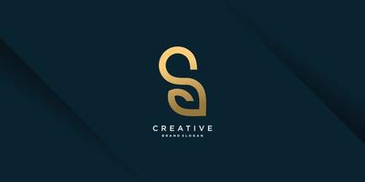 logotipo de s con concepto dorado creativo para empresa premium vector parte 10