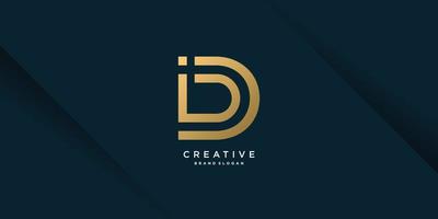 Monogram D logo with creative unique concept for business, company or person part 8 vector