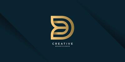 Monogram D logo with creative unique concept for business, company or person part 6 vector