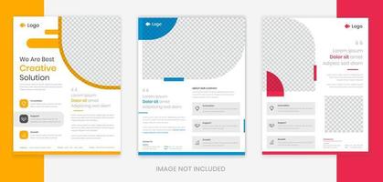 Clean Corporate Flyer design template set, business flyer layout editable vector, minimal flyer, pamphlet, poster