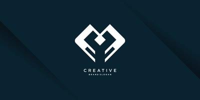 Letter logo initial Y with creative unique concept Premium Vector part 3