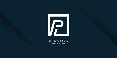 Creative letter logo with initial P, Premium Vector part 1