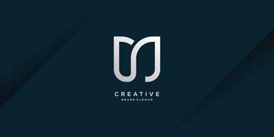 Monogram letter M logo with modern cool creative concept for initial or company Part 6 vector