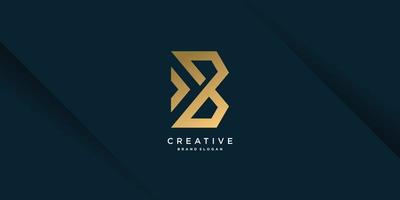 Golden creative logo with initial B, unique, letter B, Premium Vector part 2