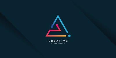 tecnología de logotipo creativo con forma de triángulo premium vector parte 4