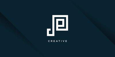 Letter P logo template with modern creative unique concept premium vector part 3