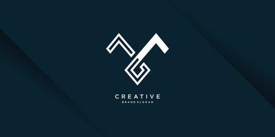 Letter logo initial Y with creative unique concept Premium Vector part 4