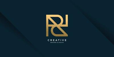 Monogram letter logo with creative combination initial for company or person part 3 vector