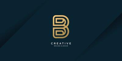 Golden creative logo with initial B, unique, letter B, Premium Vector part 9