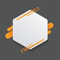 yellow hexagon background template vector