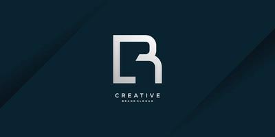 Monogram letter R logo with modern bold concept for initial or company Part 3 vector