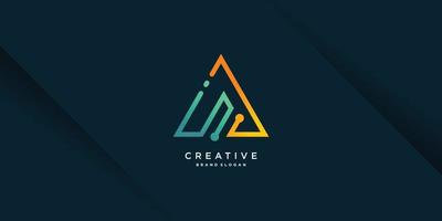 Creative logo technology with triangle shape Premium Vector Part 6