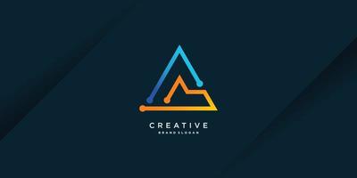 tecnología de logotipo creativo con forma de triángulo premium vector parte 2