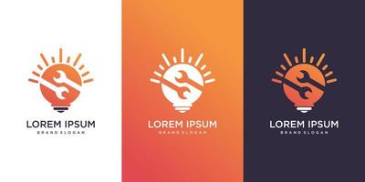 Smart idea logo template with modern concept Premium Vector