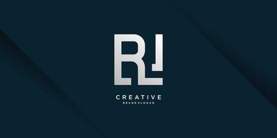 Monogram letter R logo with modern bold concept for initial or company Part 7 vector