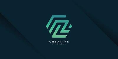 Monogram letter N logo with creative modern concept and gradient style part 4 vector