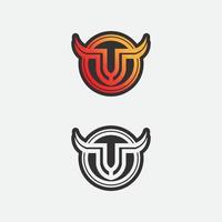 conjunto de cabeza de búfalo de toro vector de diseño de logotipo de mascota animal de vaca para deporte cuerno búfalo animal mamíferos cabeza logotipo matador salvaje