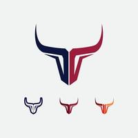 Bull and buffalo head cow animal  mascot logo design vector for sport horn buffalo animal mammals head logo wild matador