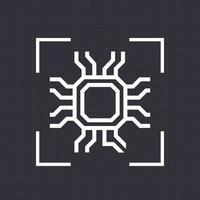 chipset, microchip, electronic circuit vector icon