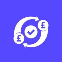 costs optimization or efficiency icon with a pound vector