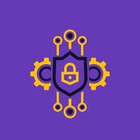 encryption and encrypted data vector flat icon