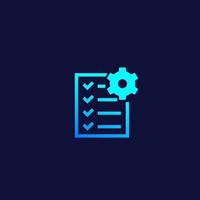 maintenance list, checkup icon vector