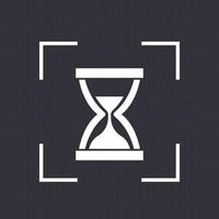 sand clock, hourglass vector icon