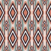 Vintage aztec geometric rhombus shape with line stripes seamless pattern background. Use for fabric, textile, interior decoration elements, wrapping. vector