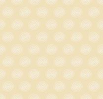 patrón geométrico en espiral o en forma de sol sin costuras sobre fondo de color amarillo crema pastel. uso para tela, textil, elementos de decoración, envoltura. concepto de moda de verano. vector