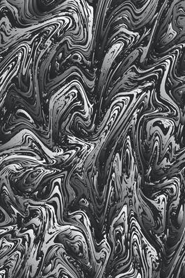 Abstract vertical background liquid marble free flow pattern with black metallic gradient color. Use for template, cover, wallpaper.