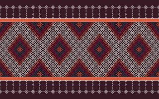 Ikat geometric traditional style seamless pattern background. Use for fabric, textile, decoration elements. vector